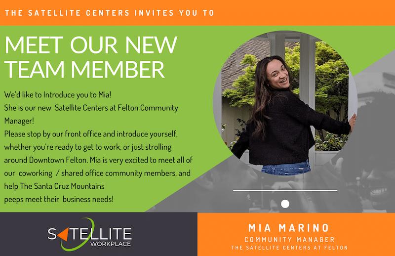 Satellite Workplaces | Welcome to the Team: Mia Marino