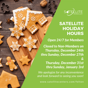 Satellite Workplaces | December 2020 Holiday Closures